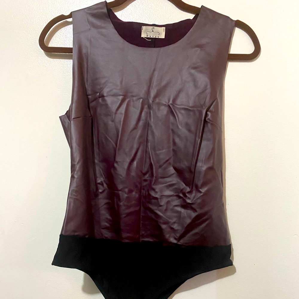 Faux leather Bodysuit Sz M